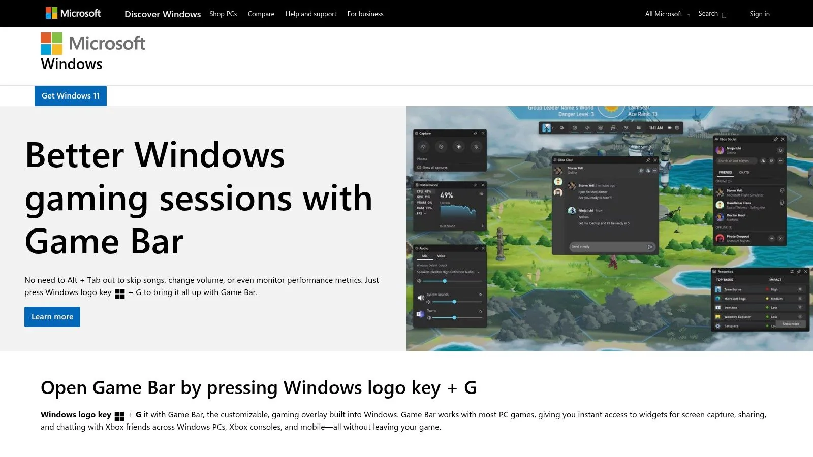 Xbox Game Bar (built into Windows 10/11)