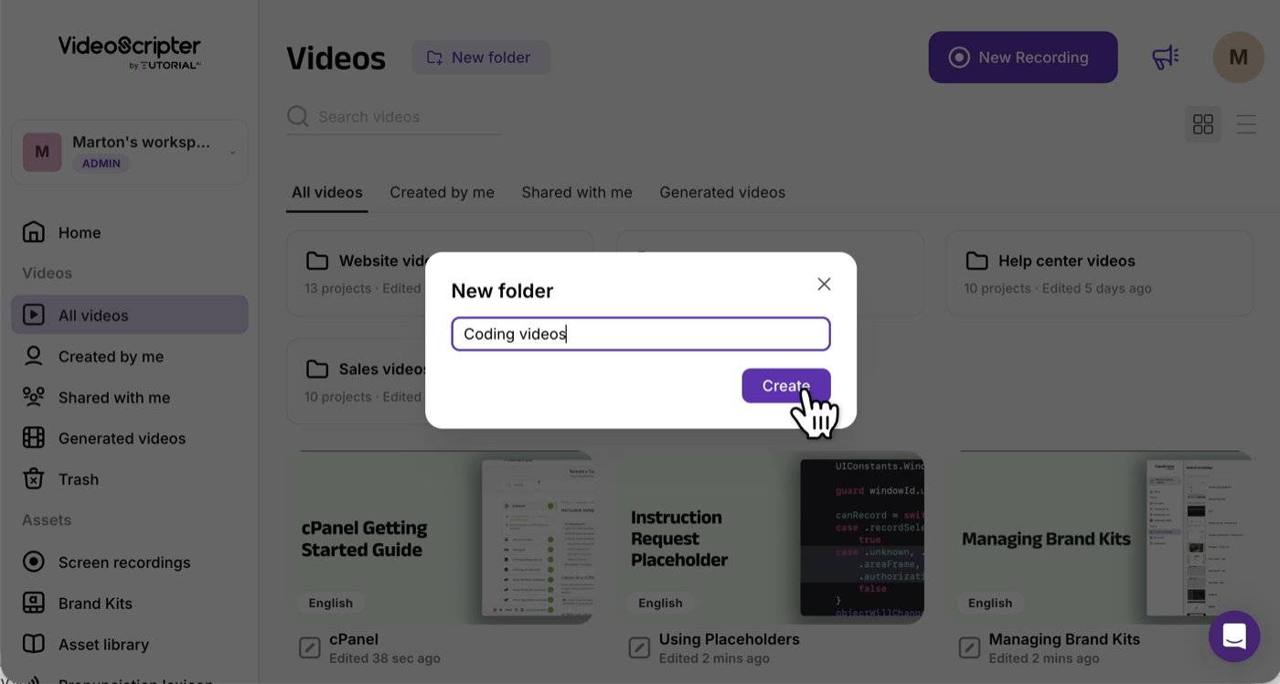 Keep a growing course library navigable